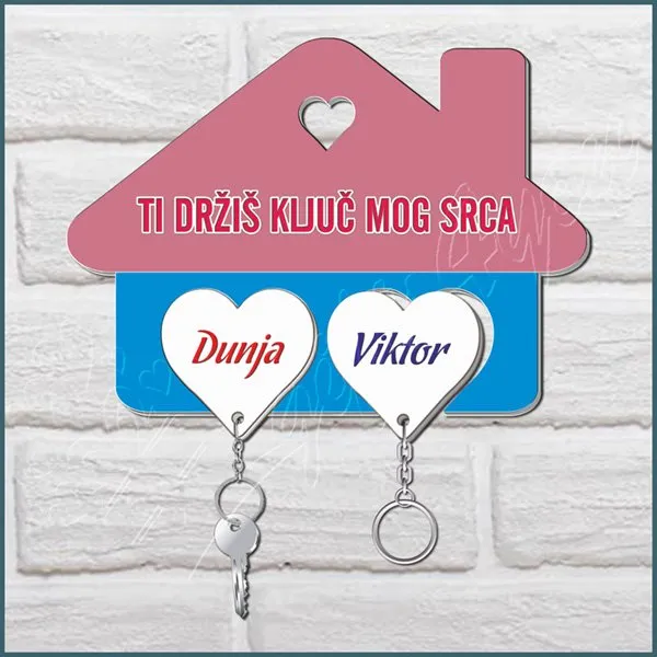 Proizvod Privezak za ključeve ti držiš ključ moga srca Slika