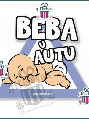Beba u autu - beba spava