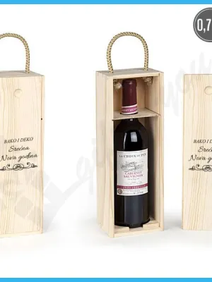 Srećna Nova godina poklon kutija za vino