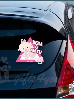Beba u autu - ženska roze-1