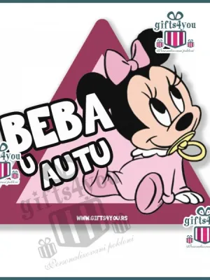 Beba u autu - Minnie mouse