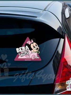Beba u autu - Minnie mouse