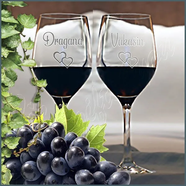 Proizvod Srce poklon čaše za vino Slika