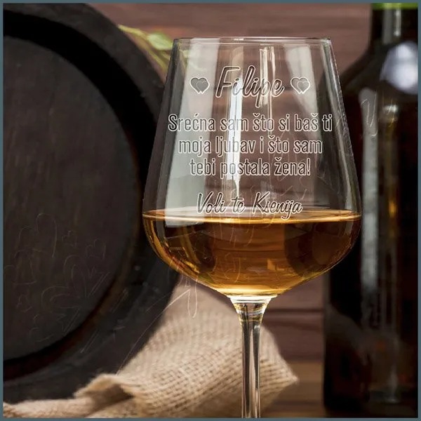 Proizvod Volim te čaše za vino-1 Slika