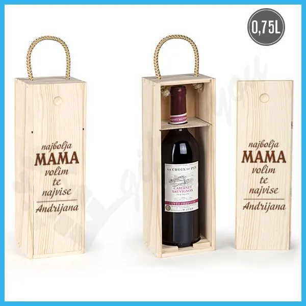 Proizvod Najbolja mama poklon kutija za vino Slika