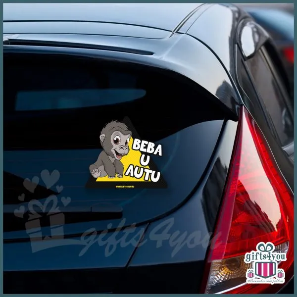 Proizvod Beba u autu sa majmunčićem Slika