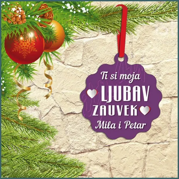 Proizvod Ti si moja ljubav novogodišnji ukras Slika
