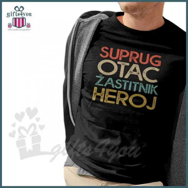 Proizvod Suprug otac zaštitnik heroj majica Slika