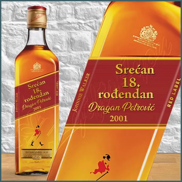 Proizvod Srećan 18 rođendan whiskey Johnnie Walker Slika