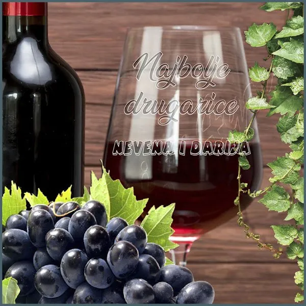 Proizvod Najbolje drugarice čaša za vino Slika