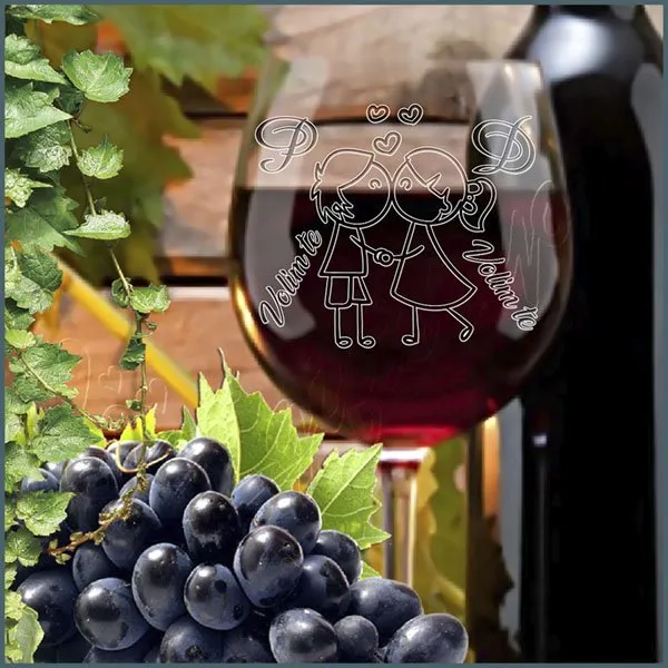 Proizvod Volim te čaša za vino Slika