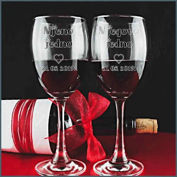 Proizvod Njeno jedino srce čaše za vino Slika