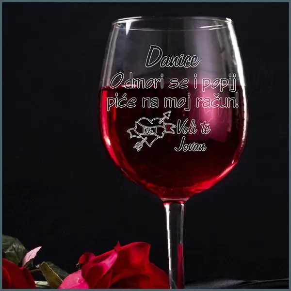 Proizvod Odmori se i popij piće na moj račun čaša za vino Slika