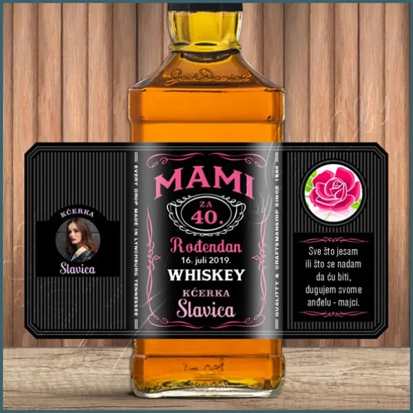 Proizvod Srećan rođendan mami whiskey Jack Daniels Slika