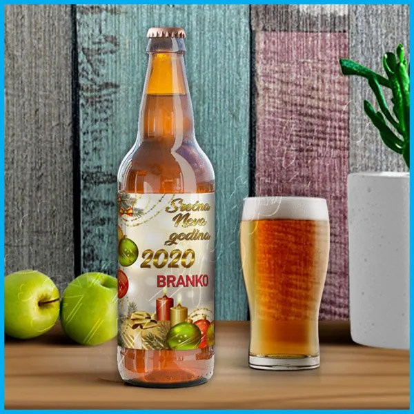 Proizvod Nalepnica za pivo srećna nova godina Slika