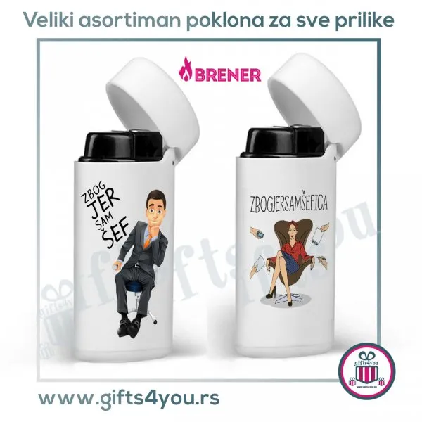 Proizvod Upaljač - Najbolji šef i najbolja šefica Slika